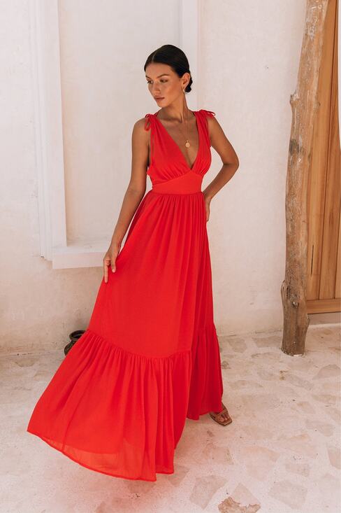 Hello Molly Dresses & Skirts - HELLO MOLLY Stand Out Heart Maxi Dress Bright Red